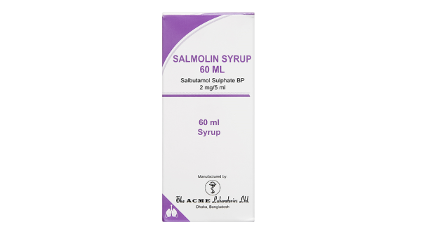 Salmolin Syrup 2mg/5ml trị bệnh hen, co thắt phế quản chai 60ml