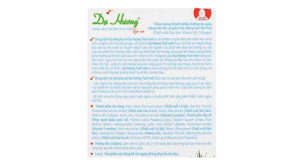 Dung dịch vệ sinh phụ nữ Dạ Hương muối, thảo dược khử mùi chai 120ml