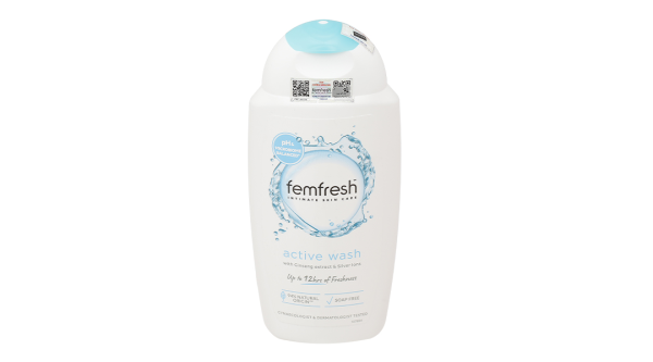 Dung dịch vệ sinh phụ nữ Femfresh Active Wash làm sạch, kháng viêm chai 250ml