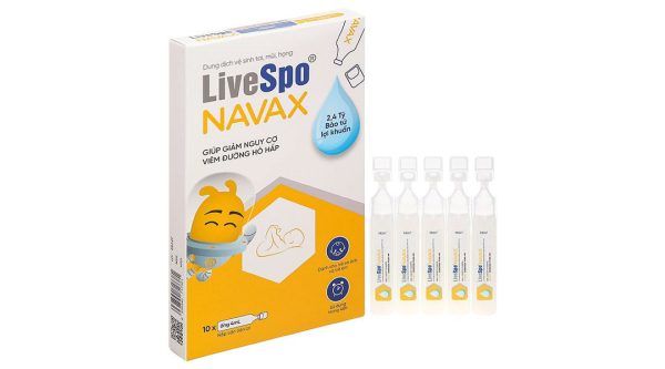 Dung dịch LiveSpo Navax vệ sinh tai, mũi, họng hàng ngày (10 ống x 4ml)