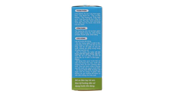 Dung dịch xịt họng Nhất Nhất hỗ trợ giảm ho, khản tiếng chai 20ml