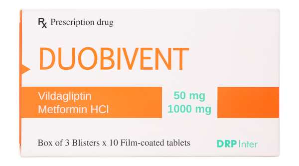 Duobivent trị đái tháo đường tuýp 2 (3 vỉ x 10 viên)