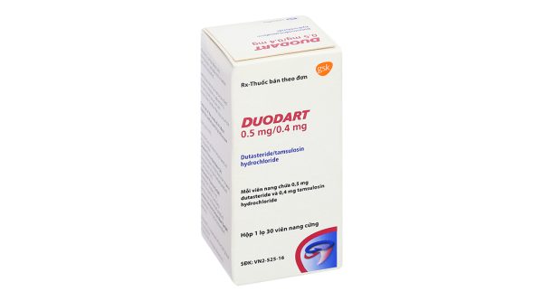 Duodart 0.5mg/0.4mg trị phì đại lành tính tuyến tiền liệt hộp 30 viên
