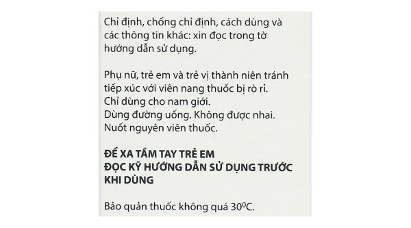 Duodart 0.5mg/0.4mg trị phì đại lành tính tuyến tiền liệt hộp 30 viên