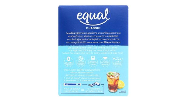 Đường ăn kiêng Equal Classic hộp 100g (100 gói x1g)