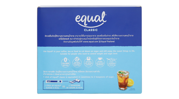 Đường ăn kiêng Equal Classic hộp 100g (100 gói x1g)