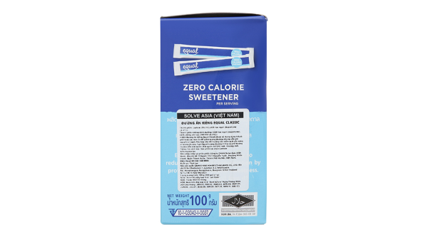 Đường ăn kiêng Equal Classic hộp 100g (100 gói x1g)