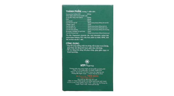 Dưỡng khớp Bảo Nguyên làm trơn ổ khớp, giảm đau mỏi khớp chai 30 viên