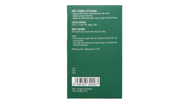 Dưỡng khớp Bảo Nguyên làm trơn ổ khớp, giảm đau mỏi khớp chai 30 viên