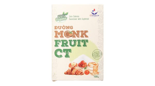 Đường ăn kiêng Monk Fruit CT hộp 100g (20 gói x 5g)