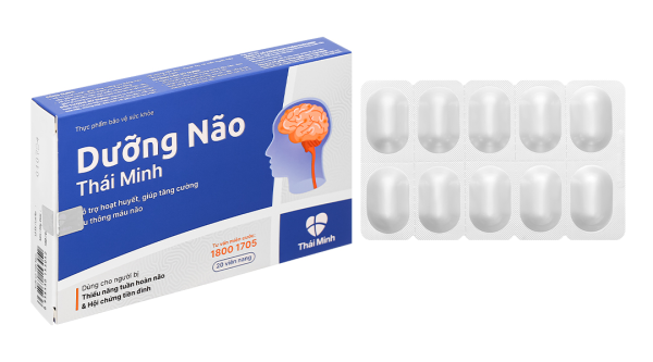Dưỡng Não Thái Minh hỗ trợ hoạt huyết, giúp lưu thông máu não hộp 20 viên