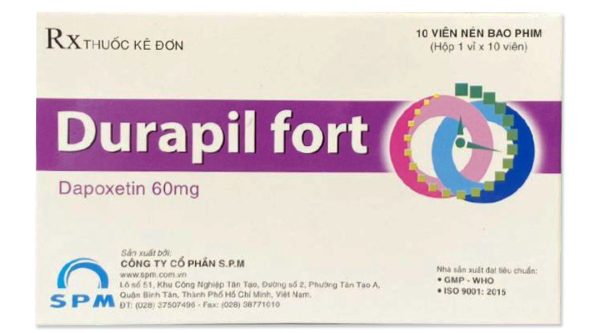 Durapil Fort 60mg điều trị các trường hợp xuất tinh sớm ở nam giới (1 vỉ x 10 viên)