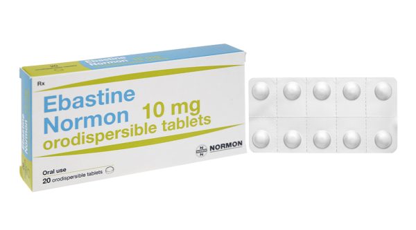 Ebastine Normon 10mg Orodispersible tablets trị viêm mũi, mày đay (2 vỉ x 10 viên)