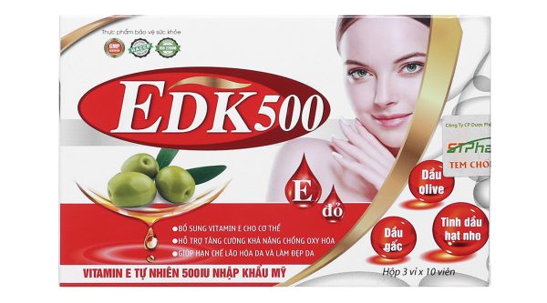 EDK500 hạn chế lão hóa, làm đẹp da hộp 30 viên