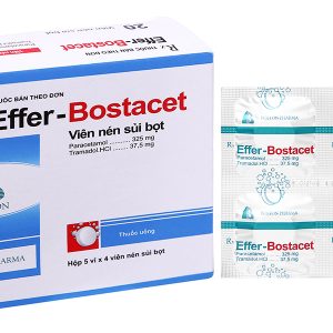 Viên sủi Effer-Bostacet trị các cơn đau trung bình đến nặng (5 vỉ x 4 viên)