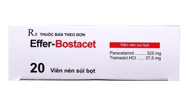 Viên sủi Effer-Bostacet trị các cơn đau trung bình đến nặng (5 vỉ x 4 viên)