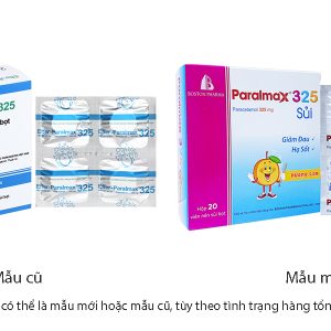 Viên sủi Paralmax 325 giảm đau, hạ sốt từ nhẹ đến vừa (5 vỉ x 4 viên)