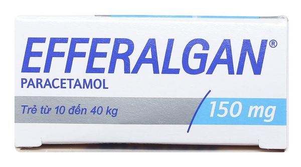 Bột sủi Efferalgan 150mg giảm đau từ nhẹ đến vừa, hạ sốt (12 gói x 0.606g)