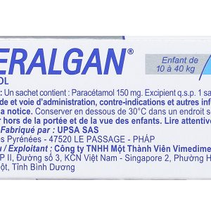 Bột sủi Efferalgan 150mg giảm đau từ nhẹ đến vừa, hạ sốt (12 gói x 0.606g)