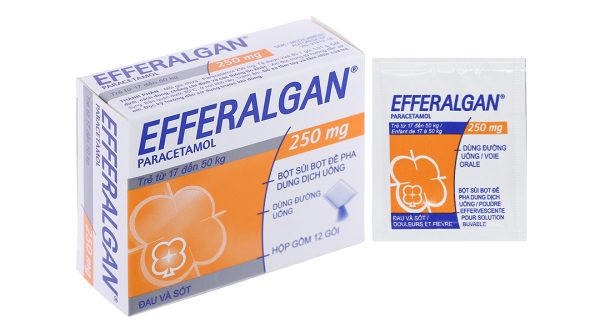Bột sủi Efferalgan 250mg giảm đau, hạ sốt (12 gói x 1,01g)