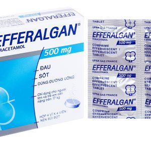 Viên sủi Efferalgan 500mg giúp giảm đau, hạ sốt (4 vỉ x 4 viên)