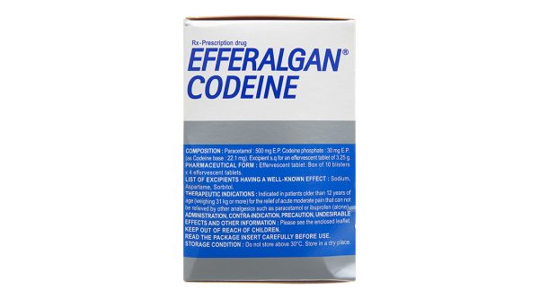 Viên sủi Efferalgan Codeine giảm đau, hạ sốt (10 vỉ x 4 viên)