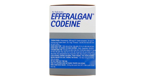 Viên sủi Efferalgan Codeine giảm đau, hạ sốt (10 vỉ x 4 viên)