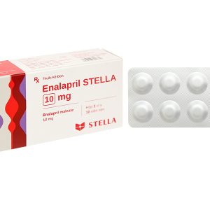 Enalapril Stella 10mg trị tăng huyết áp, suy tim sung huyết (3 vỉ x 10 viên)