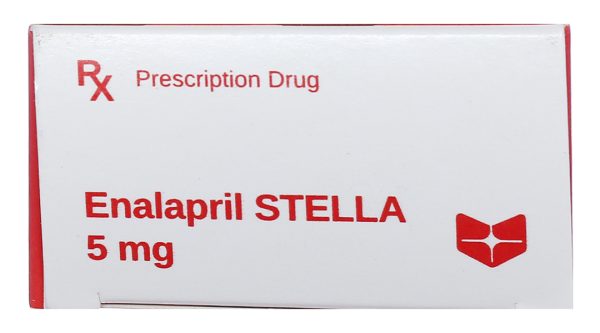 Enalapril Stella 5mg trị tăng huyết áp, suy tim (3 vỉ x 10 viên)