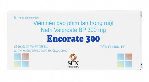 Encorate 300 trị động kinh, rối loạn lưỡng cực (5 vỉ x 10 viên)