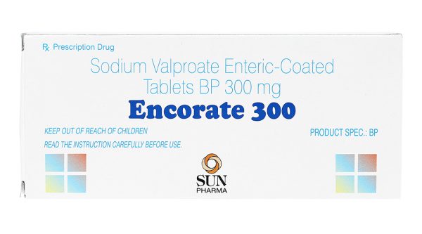 Encorate 300 trị động kinh, rối loạn lưỡng cực (5 vỉ x 10 viên)
