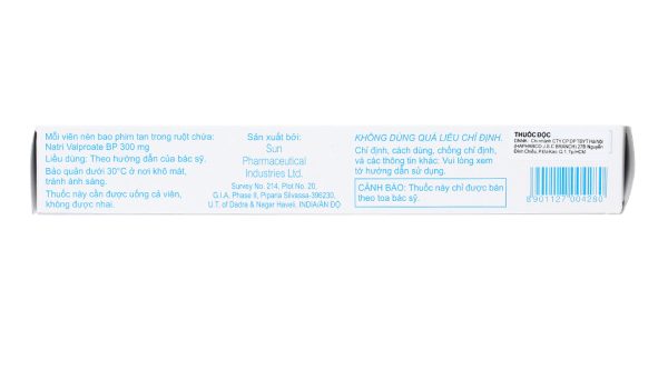 Encorate 300 trị động kinh, rối loạn lưỡng cực (5 vỉ x 10 viên)