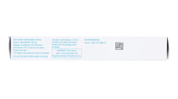 Encorate 300 trị động kinh, rối loạn lưỡng cực (5 vỉ x 10 viên)