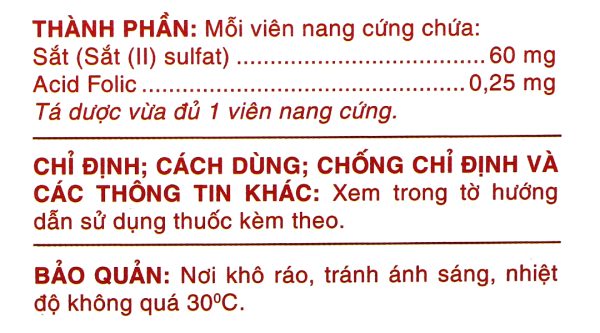 Enpovid Fe-Folic bổ sung sắt và axit folic, trị thiếu máu (10 vỉ x 10 viên)