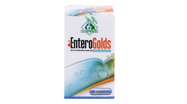 EnteroGolds trị và phòng ngừa rối loạn vi sinh đường ruột lọ 60 viên