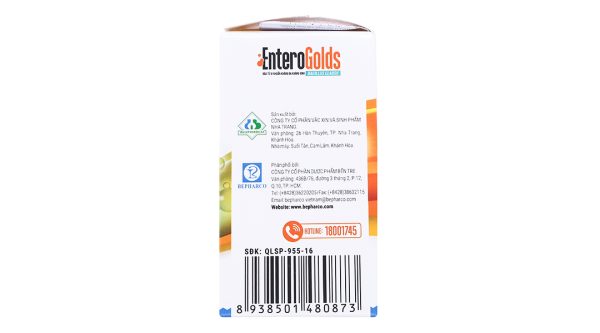 EnteroGolds trị và phòng ngừa rối loạn vi sinh đường ruột lọ 60 viên