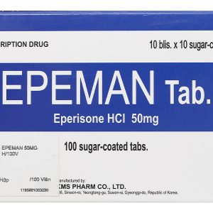 Epeman Tab. 50mg giúp cải thiện chứng tăng trương lực cơ, liệt cơ (10 vỉ x 10 viên)
