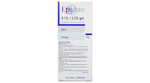 Epiduo 0.1%/2.5% Gel trị mụn trứng cá lọ 15g