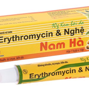 Kem bôi Erythromycin & Nghệ Nam Hà trị mụn, làm liền da tuýp 10g