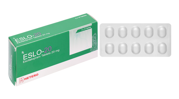 Eslo-20 trị trầm cảm, rối loạn lo âu (3 vỉ x 10 viên)