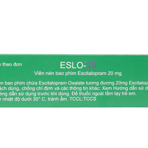 Eslo-20 trị trầm cảm, rối loạn lo âu (3 vỉ x 10 viên)
