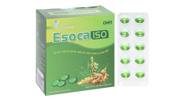 Esoca Iso hỗ trợ giảm triệu chứng cảm lạnh hộp 100 viên