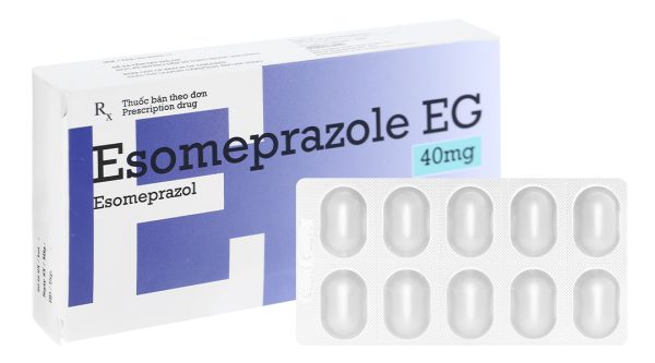 Esomeprazole EG 40mg trị loét dạ dày, trào ngược dạ dày, thực quản (2 vỉ x 10 viên)