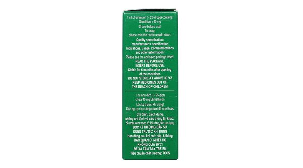 Nhũ dịch uống Espumisan L 40mg/ml trị đầy hơi, khó tiêu chai 30ml