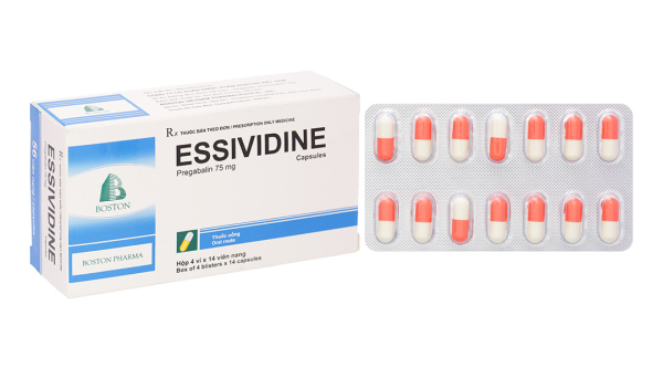 Essividine 75mg trị động kinh, rối loạn lo âu (4 vỉ x 14 viên)