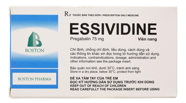 Essividine 75mg trị động kinh, rối loạn lo âu (4 vỉ x 14 viên)
