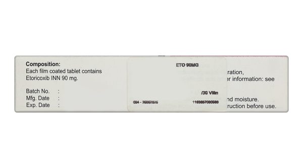 Eto 90 trị các triệu chứng viêm xương khớp cấp và mãn tính (3 vỉ x 10 viên)