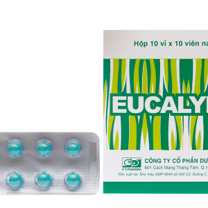 Eucalyptin 100mg hỗ trợ sát khuẩn hô hấp (10 vỉ x 10 viên)