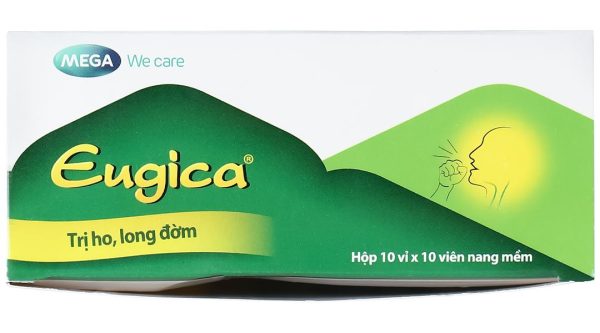 Eugica trị ho, đau họng, sổ mũi, cảm cúm, long đàm (10 vỉ x 10 viên)