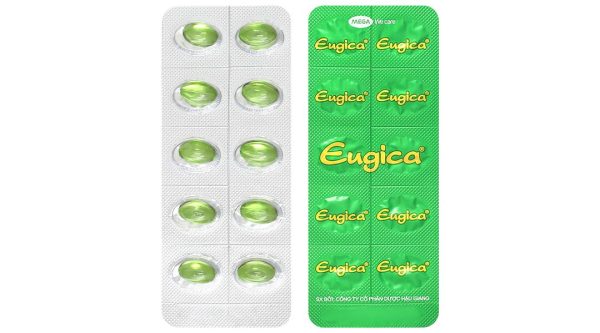 Eugica trị ho, đau họng, sổ mũi, cảm cúm, long đàm (10 vỉ x 10 viên)
